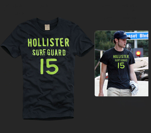 Hollister Hombres De Cuello Redondo Con Gente Fotos Corto Remera HCO4300